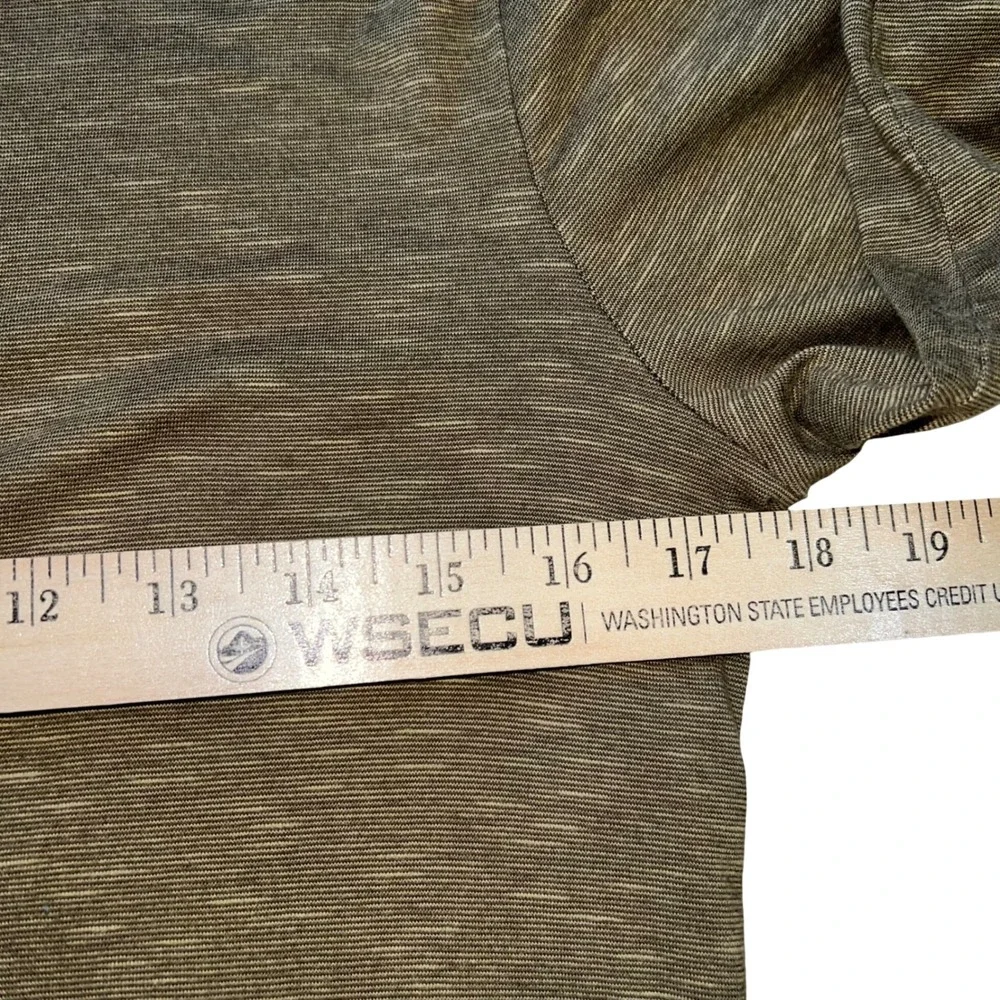Toad&Co Windmere II Long Sleeve Shift Dress in Heathered Olive Green‎ Size Small